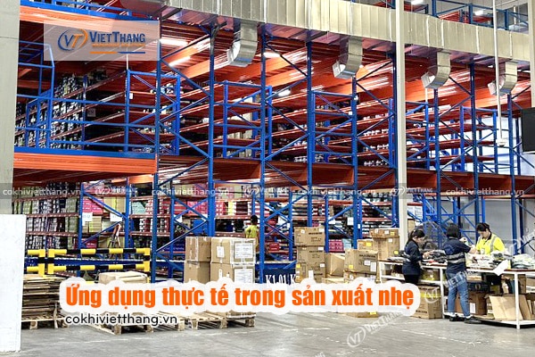 Tối ưu hóa không gian với kệ mezzanine cho nhà máy sản xuất nhẹ 8 Ứng-dụng-thực-tế-trong-sản-xuất-nhẹ