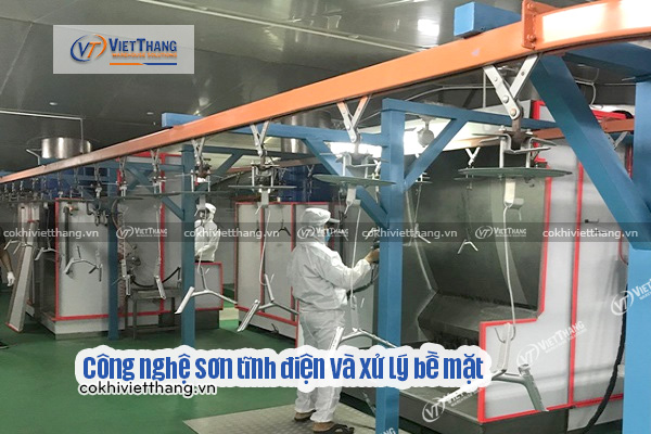 Tiêu chuẩn chất lượng thép trong sản xuất kệ công nghiệp 6 Công-nghệ-sơn-tĩnh-điện-và-xử-lý-bề-mặt